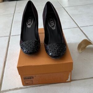 Tod's Elegant Black Studded Heels